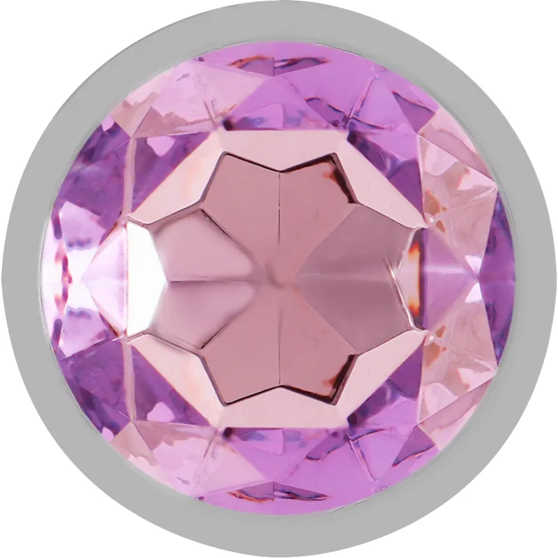 Intense - Metal Aluminum Anal Plug With Violet Glass Size M - Análny Kolík 2