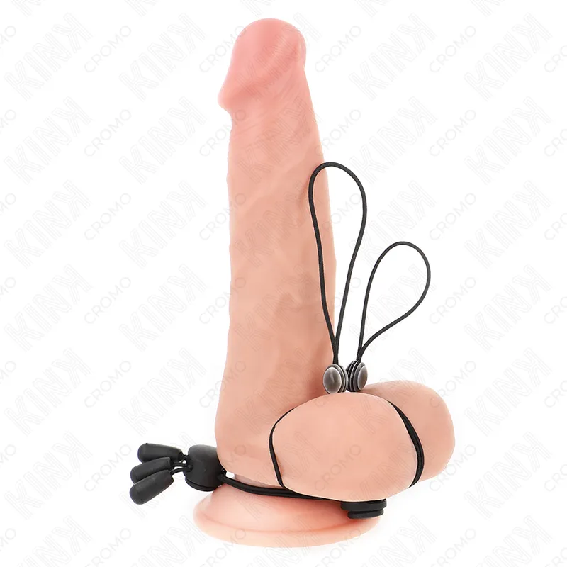 Kink - pink detail nipple clamps with black elastic