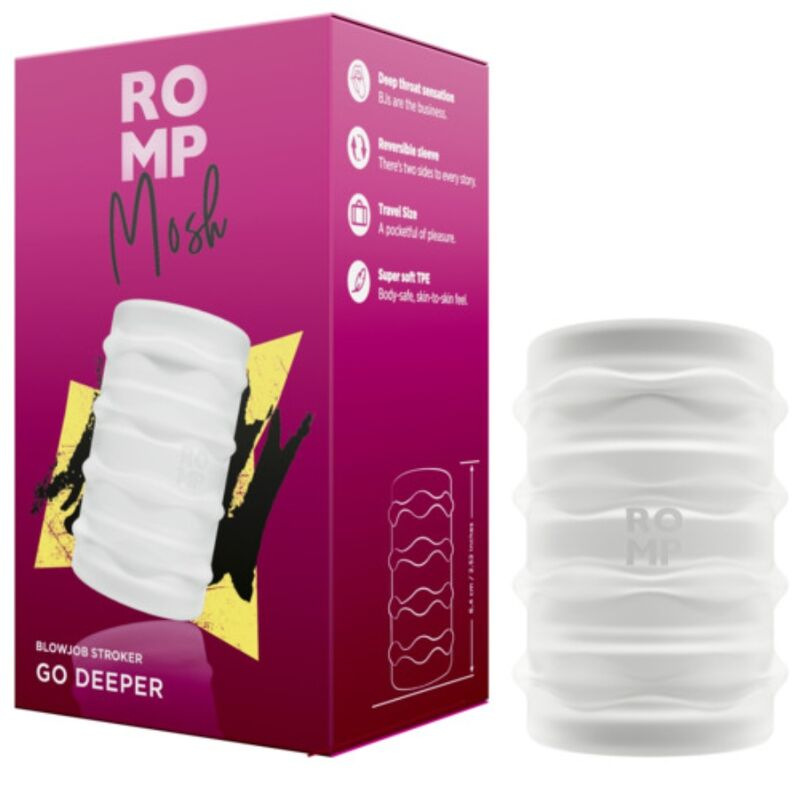 Romp - mosh transparent male masturbator with 6 cm reversble sheath 1