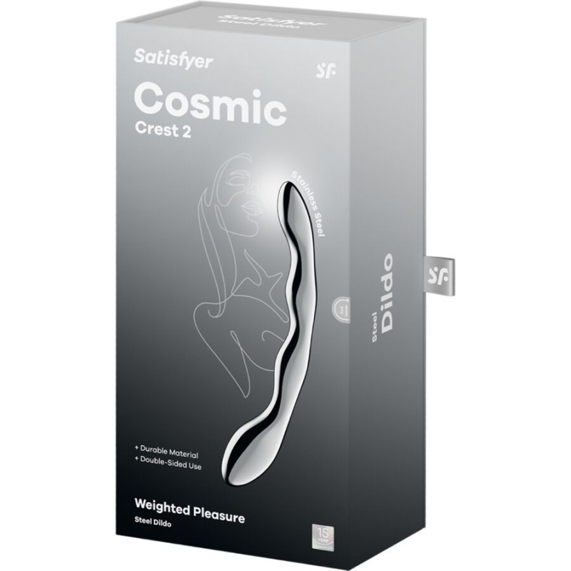 Satisfyer - cosmic crest 2 stainless steel double-ended dildo 4