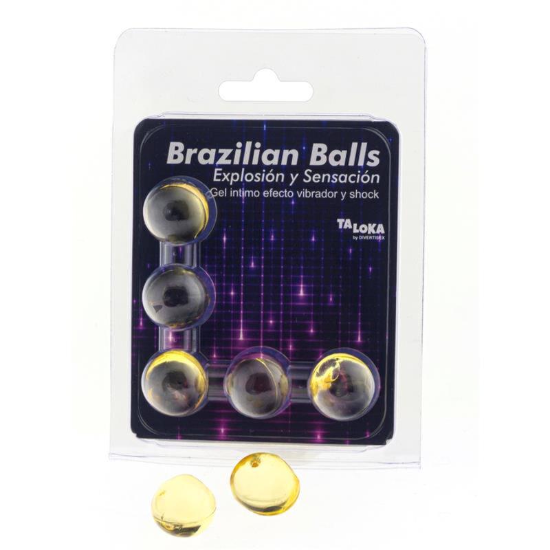 Taloka - 5 Brazilian Balls Vibrating & Shock Effect Exciting Gel