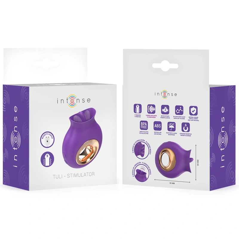 Intense - tuli clitoris stimulator 9 vibrations & 9 oscillations purple 6