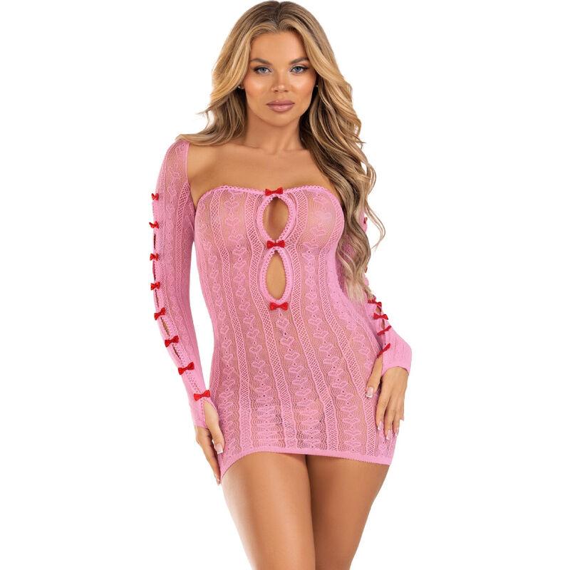 Leg Avenue - Dress Heart & Bows Pink One Size