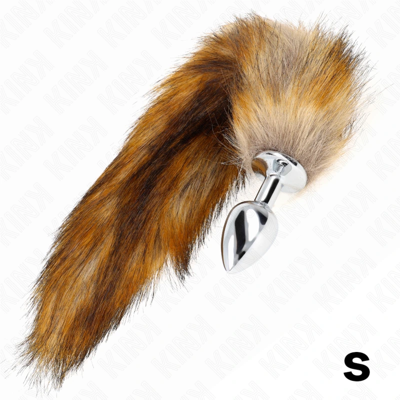 Kink - anal plug size s 7 x 3 cm with synthetic tail 40 cm brown 3