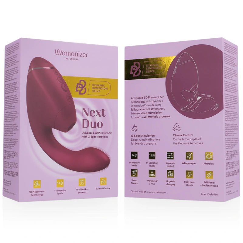 Womanizer - duo next dual clitoral & g-spot stimulator dusky pink 6