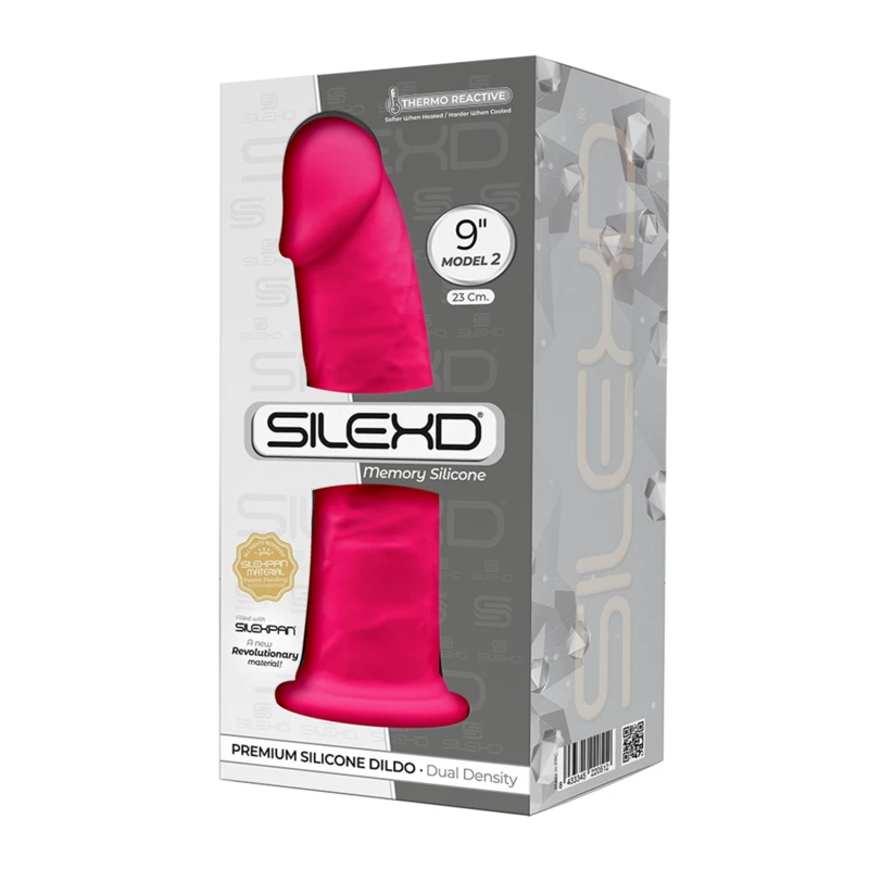 Silexd - Model 2 Realistic Penis Premium Silexpan Silicone Fuchsia 23 cm 2