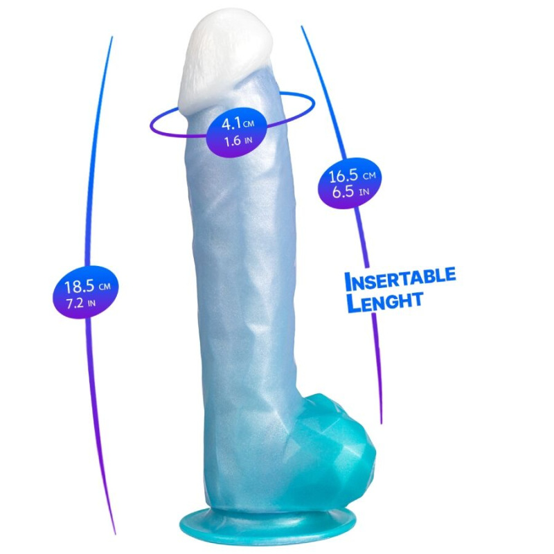 Silexd - angel dildo fantasy liquid silicone thermoreactive celestial blue 20.3 cm 1