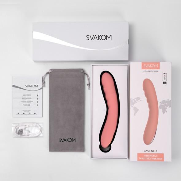 Svakom - Ava Neo Interactive Thrusting Vibrator Peach