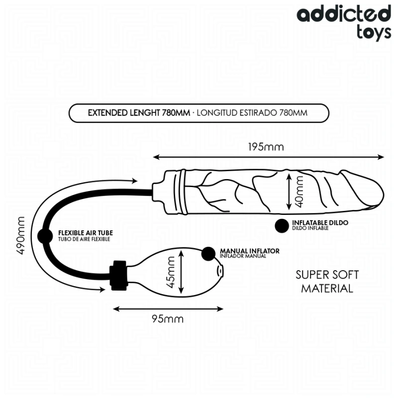 Addicted toys - inflatable dildo model 2 3