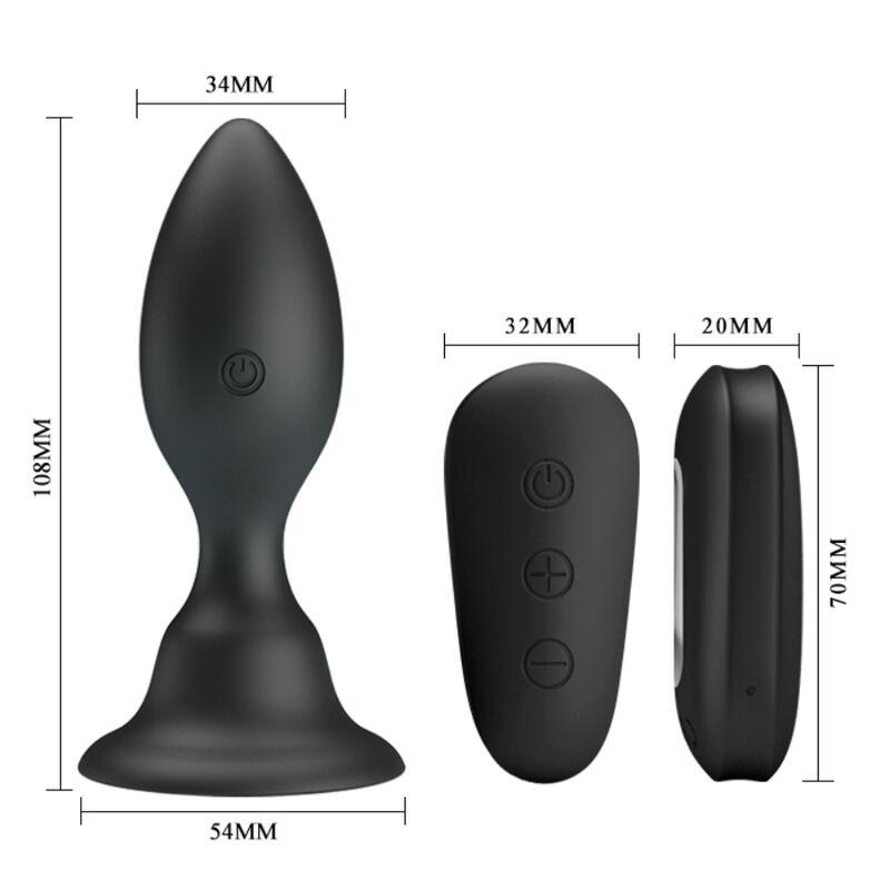 Mr Play - Anal Plug With Vibration Black Remote Control 4