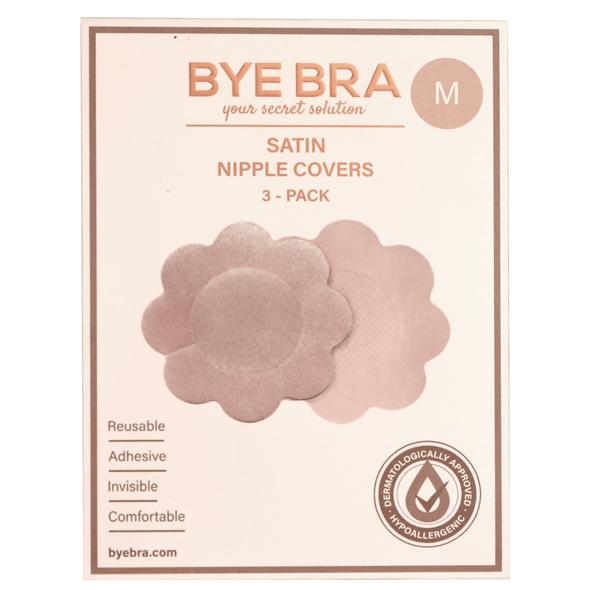 Bye Bra - Silk Nipple Covers 3 Pairs Beige M