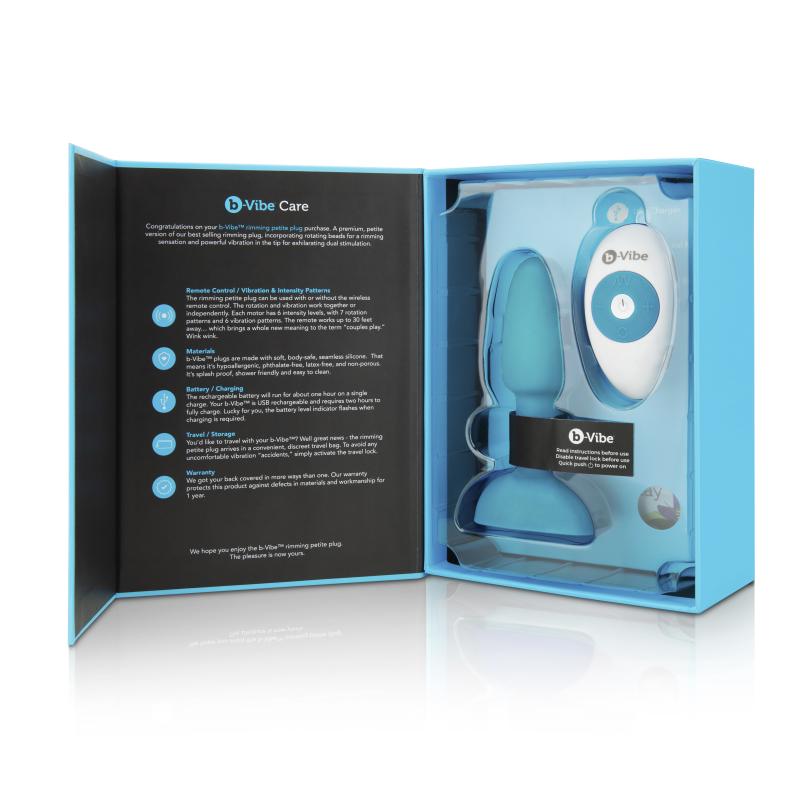 B-Vibe - Rimming Petite Remote Control Plug Teal 9