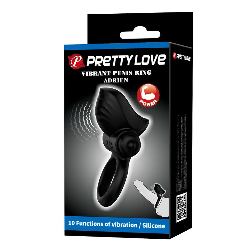 Pretty love - adrien vibrating penis ring 10 functions black 2