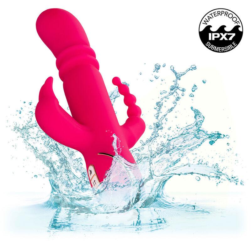 Calexotics - Jack Fantasy Triple Heated Vibrator Rabbit Pink 8