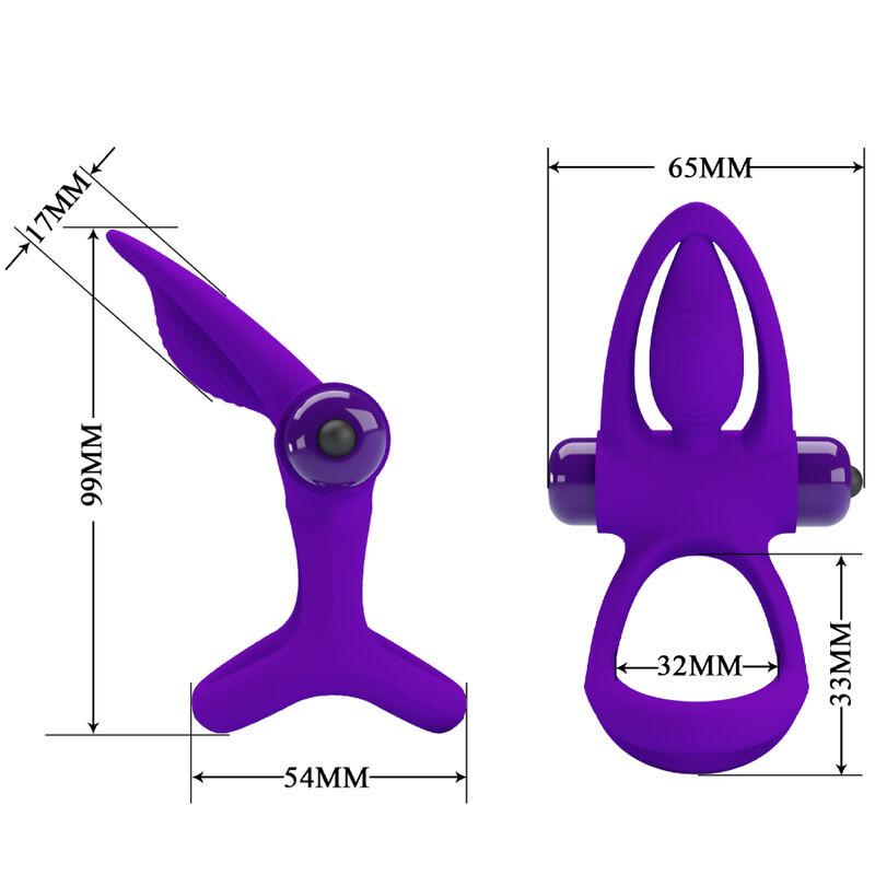 Pretty Love - Vibrator Ring 10 Vibrations Violet Silicone 5