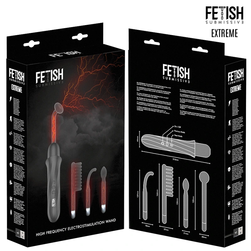 Fetish submissive - high frequency electrostimulation wand 6
