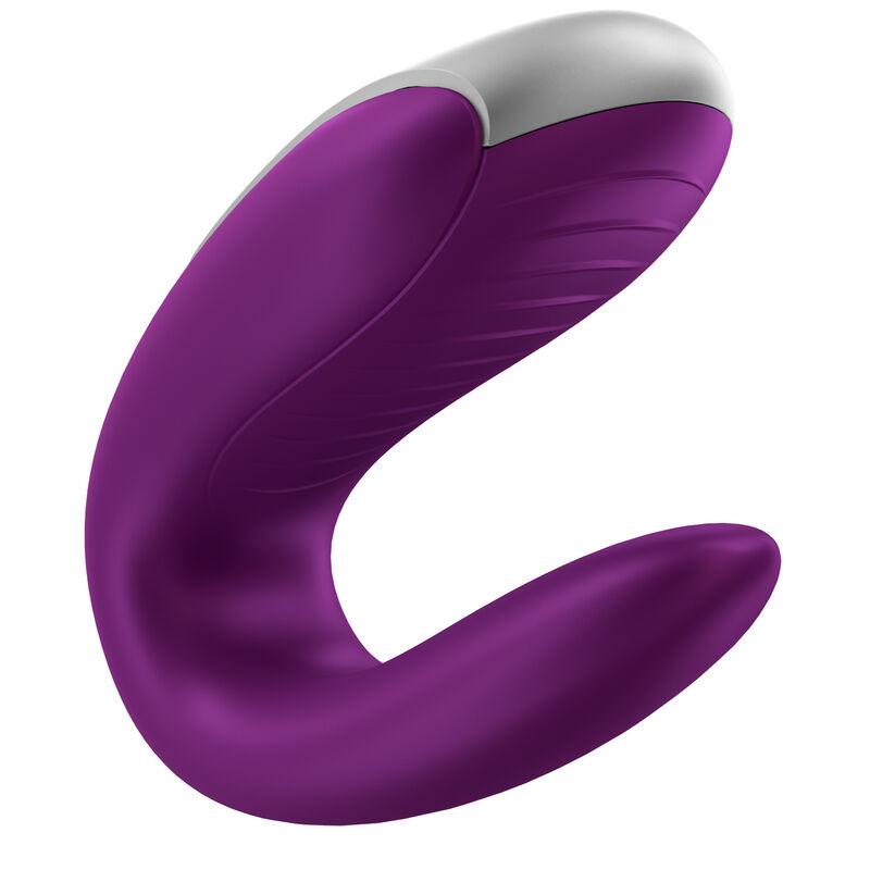 Satisfyer Double Fun Partner Purple Vibrator - Pre Páry