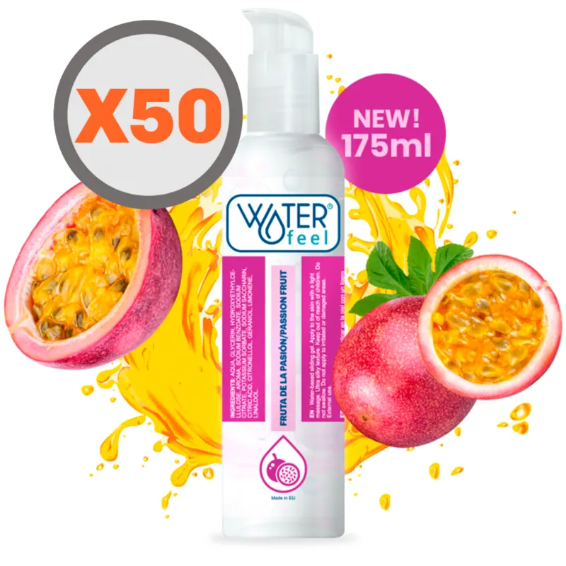 Waterfeel Water Based Lubricant Passion Fruit 175 Ml X 50 Un