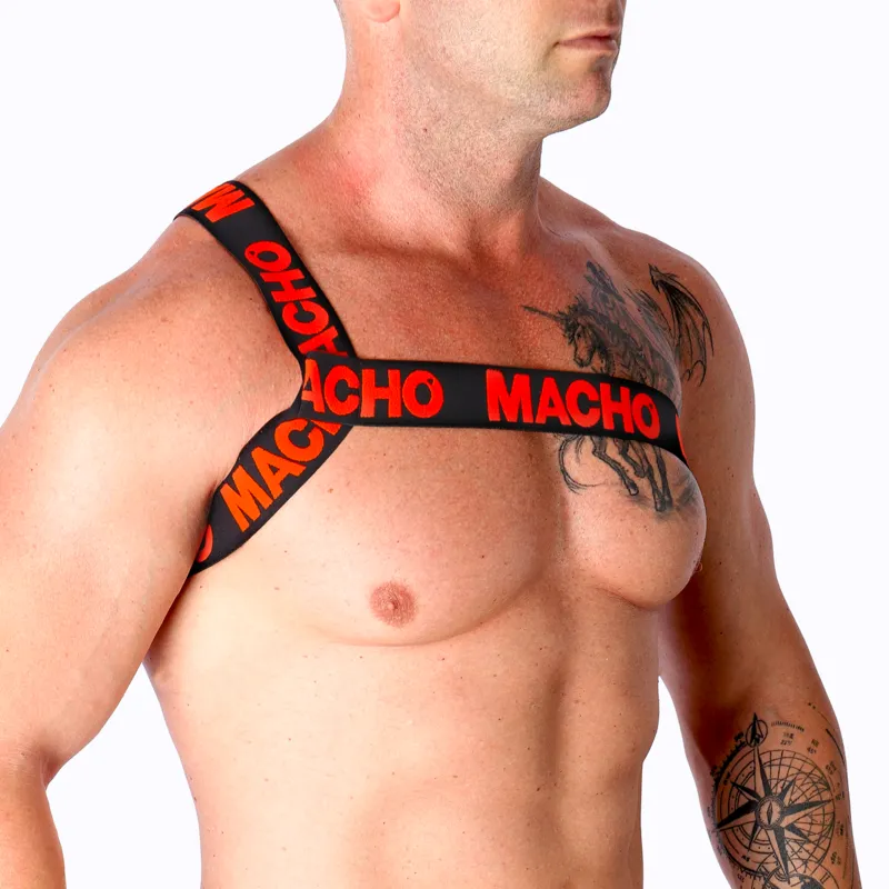 Macho - Roman Harness Red S/M 1