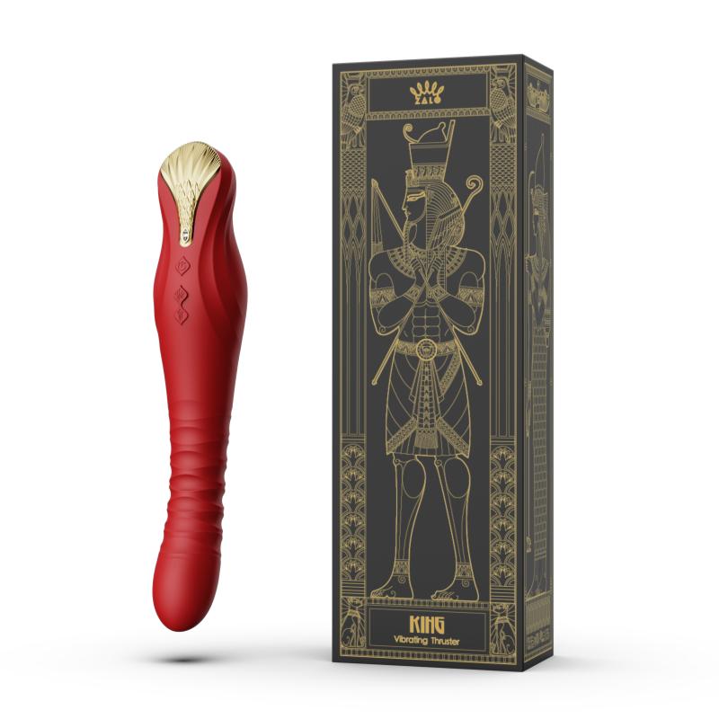 Zalo - King Vibrating Thruster Wine Red - Vibrátor 1