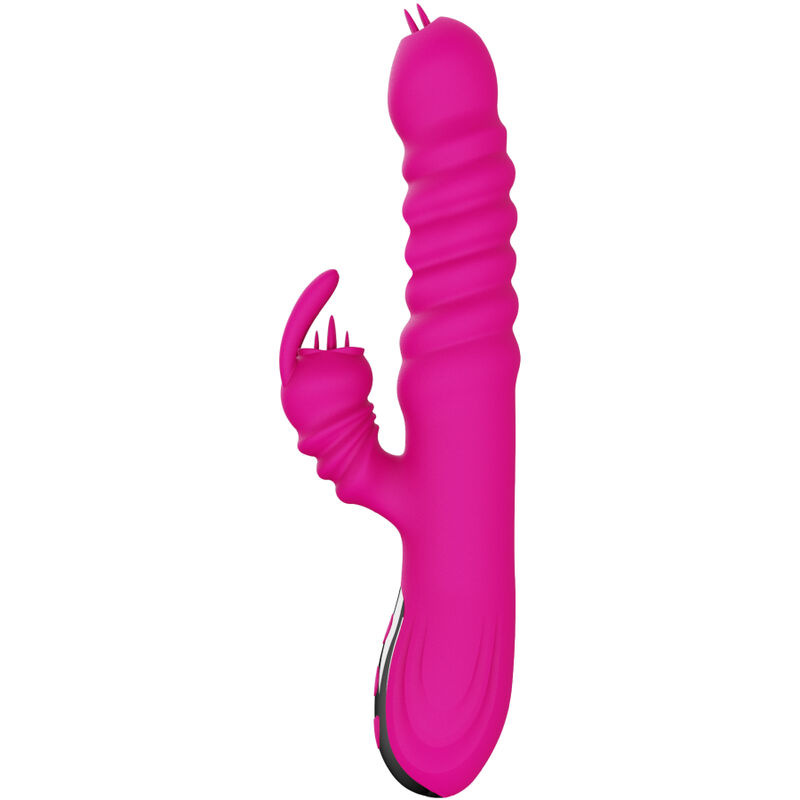 Armony - rabbit double tongue multifunction vibrator fuchsia heat effect 3
