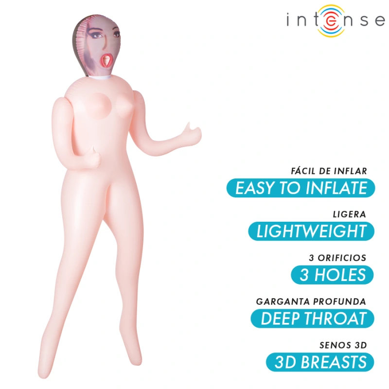 Intense dolls - monique inflatable doll with three orifices 1