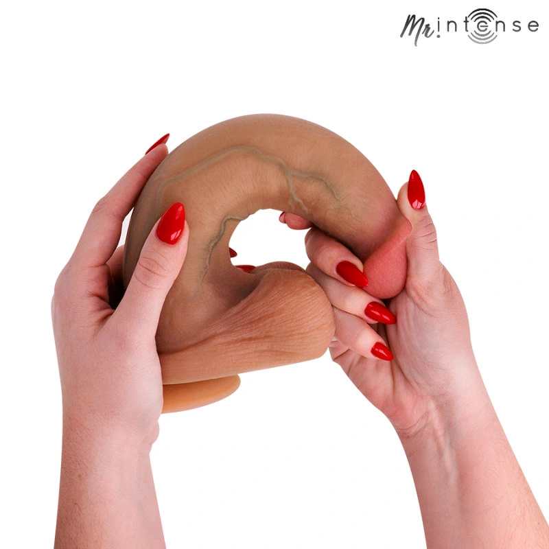 Mr intense - bruce xl silicone dildo with testicles 25.5 cm -Ø- 5.5 cm 5