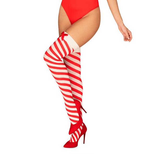 Obsessive - Kissmas Stockings Red L/Xl