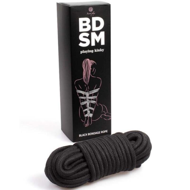 Secretplay Black Bondage Rope 10m - Bdsm Collection 1