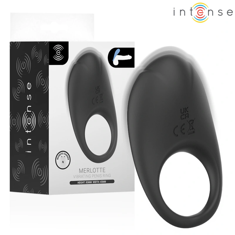 Intense - merlotte vibrating penis ring with clitoris stimulation black 9