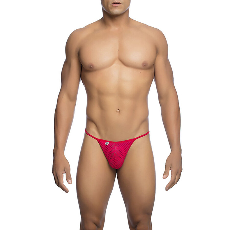 Mob - red microfiber v-string size s/m