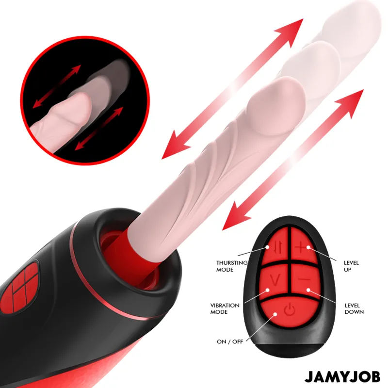 Jamyjob - pyston base automatic masturbator with remote control dildo 1