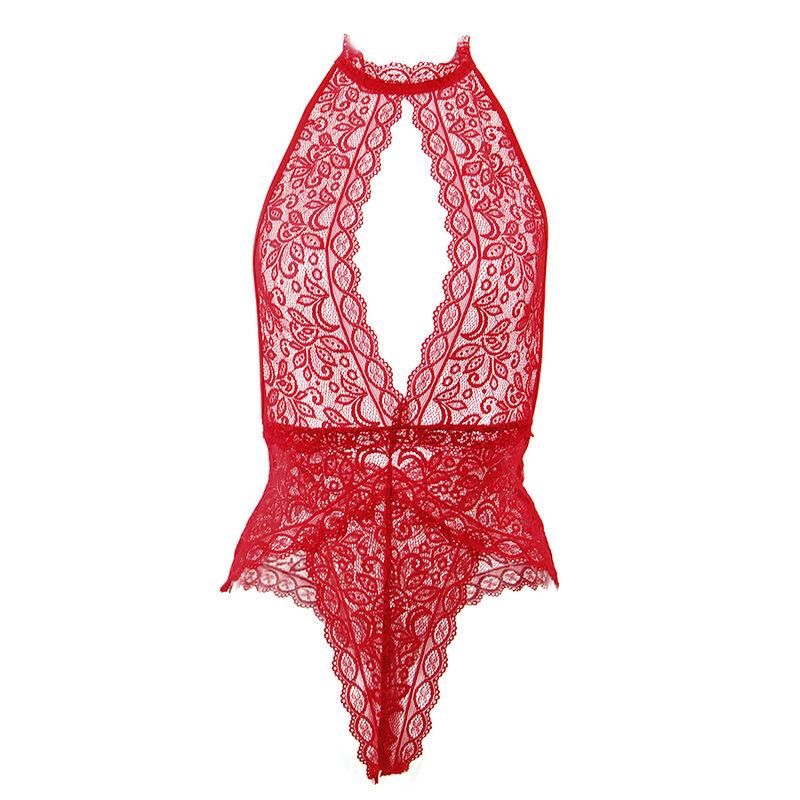 Subblime - 953874 open cup bodysuit red s/m