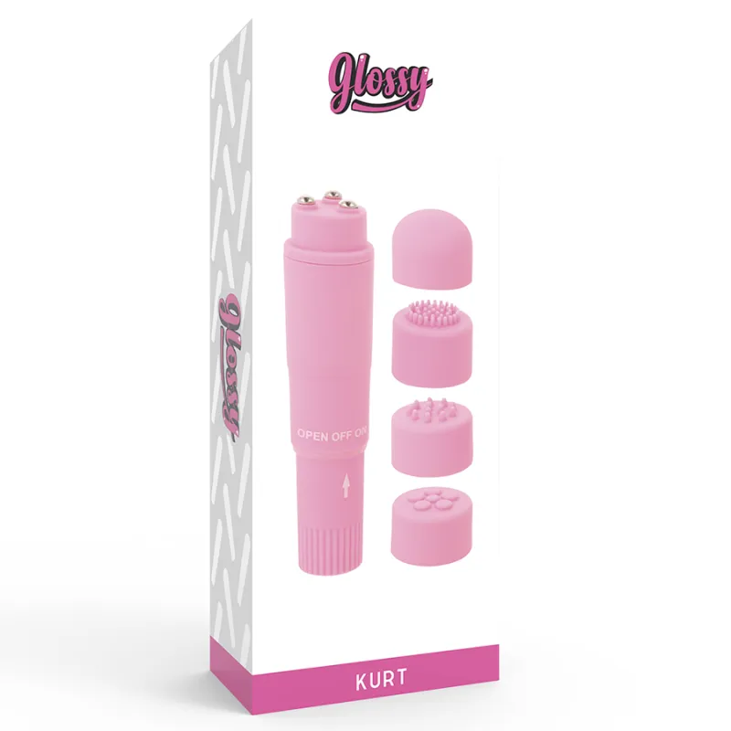 Glossy Kurt Pocket Massager Pink