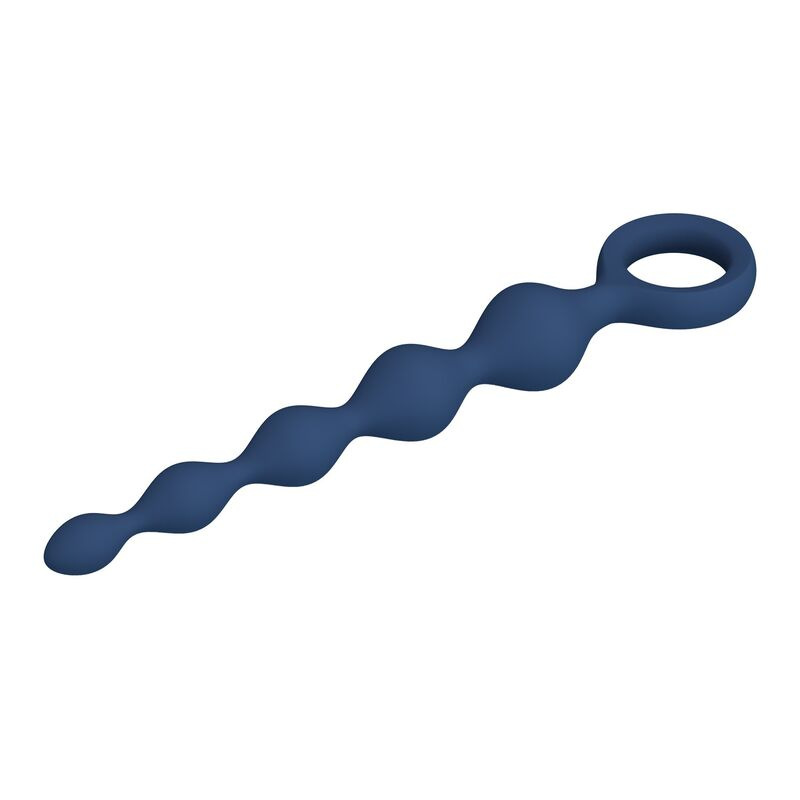 Mr play - blue silicone anal beads & anal plug 20.4 cm 6