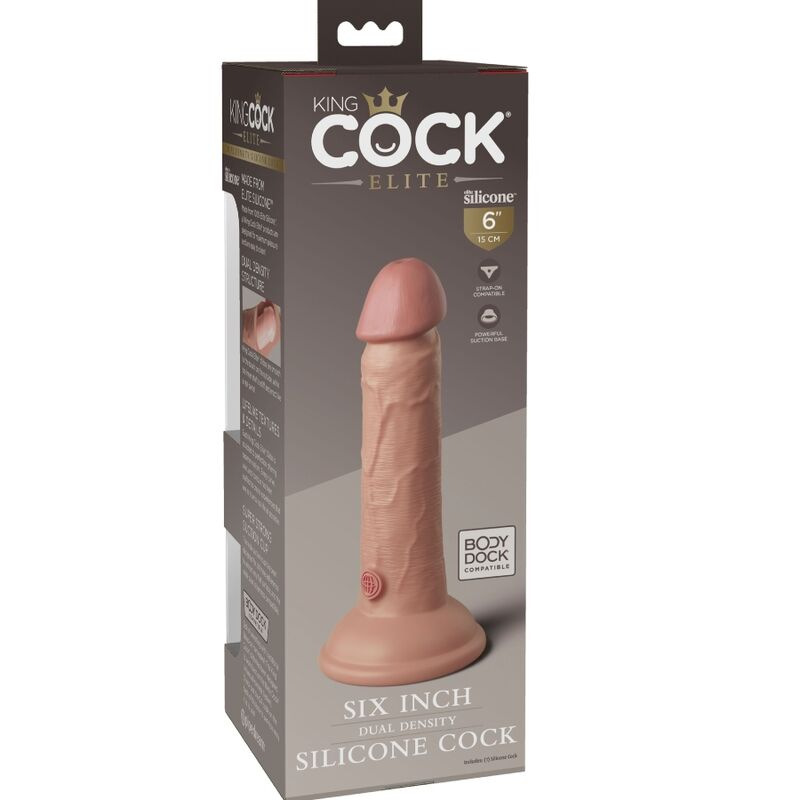 King cock - elite realistic silicone dildo 15.2 cm 5