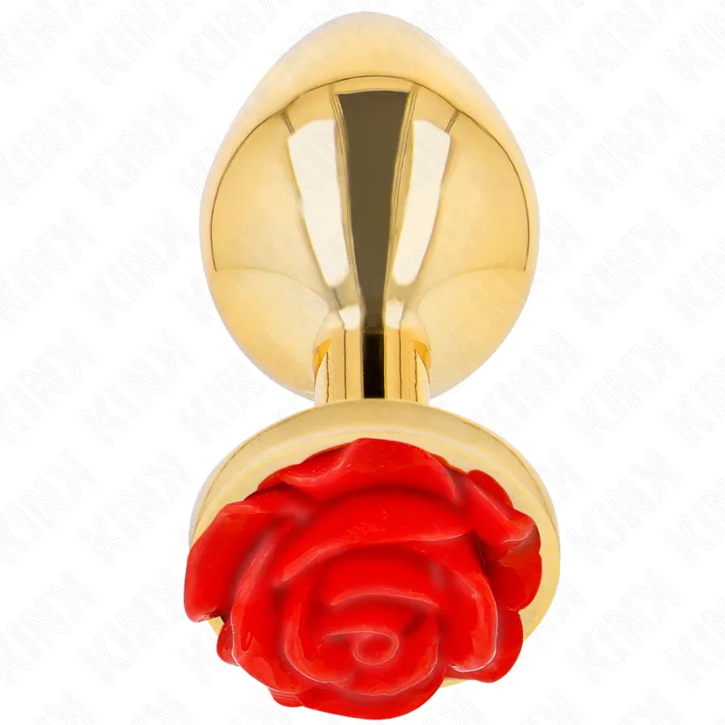 Kink - plug anal gold rose red size l 1