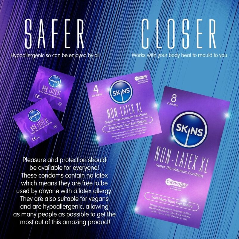 Skins - latex-free condoms xl pack of 4 3