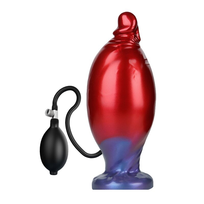 Power monsters - shadow behemoth bicolor inflatable fantasy silicone dildo 22 cm Ø 5 cm