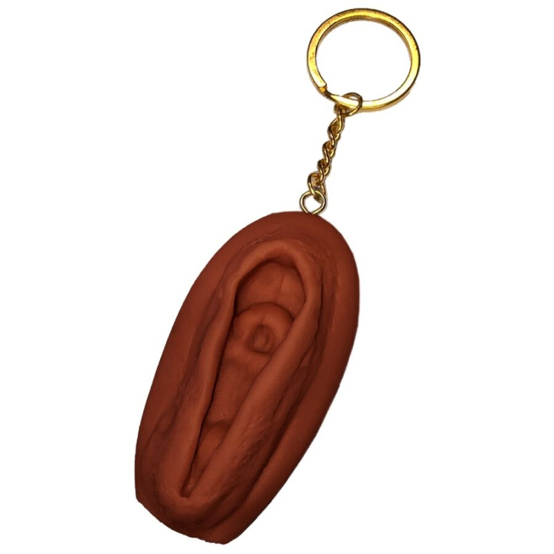 Diablo picante - vagina keychain dark tone