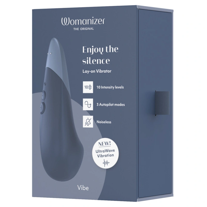 Womanizer - vibe lay-on silent vibrator dark blue 13
