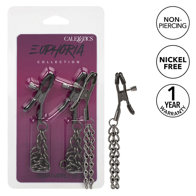 Calexotics - euphoria chain nipple clamps 14.5 cm