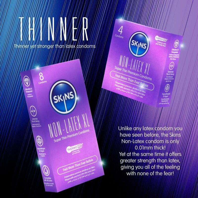 Skins - latex-free condoms xl pack of 4 5