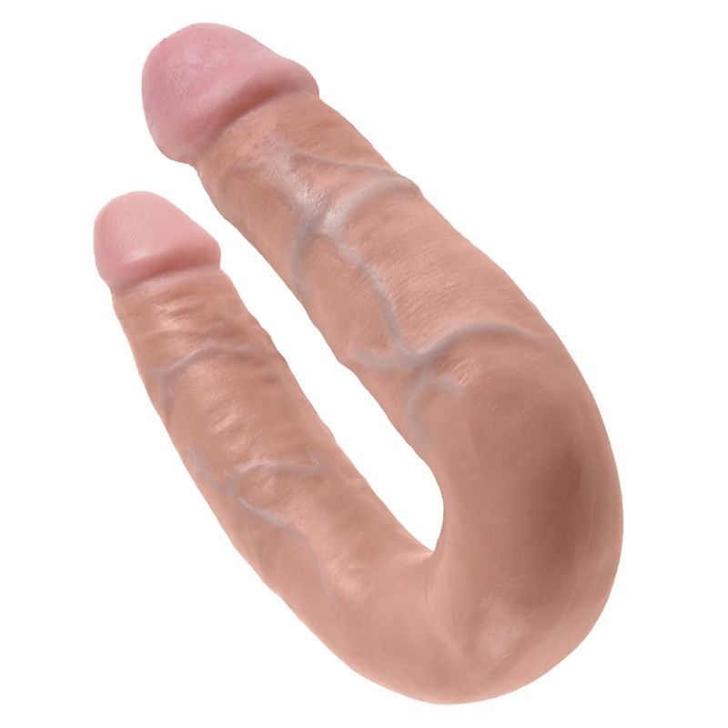 King cock - u-shaped medium double trouble flesh 13.9 cm 4