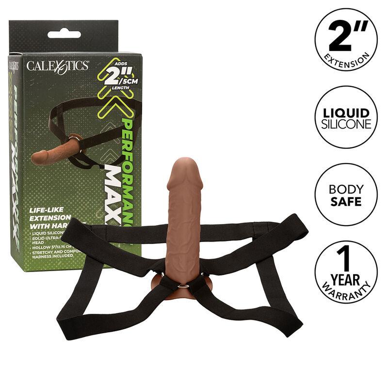 Calexotics - Performance Maxx Life-Like Extension With Harness Brown Skin