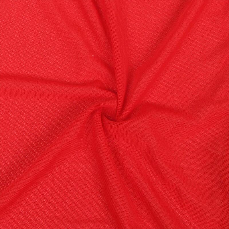 Subblime - Transparent Fabric Robe With Lace Detail Red S/M 9