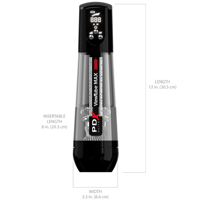 Pdx elite - viewtube max view automatic masturnador with transparent suction 3