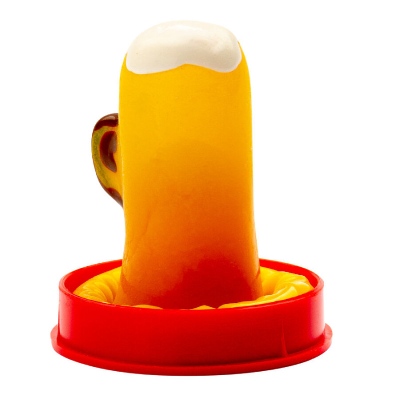 Condomerie - handpainted novelty condoms glass of beer 1