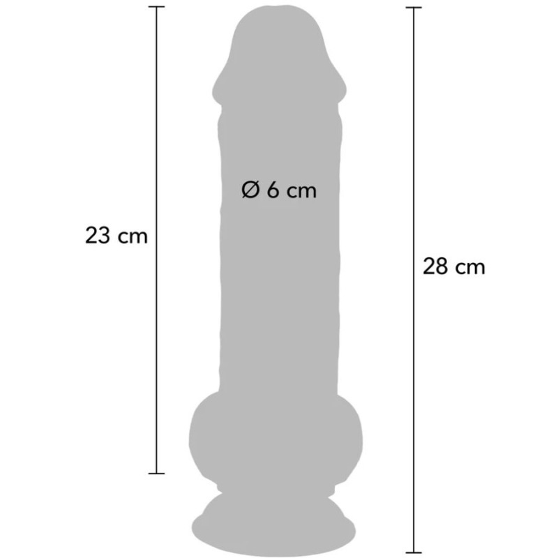 Get real - deluxe realistic penis with testicles extra thick 28 cm 3