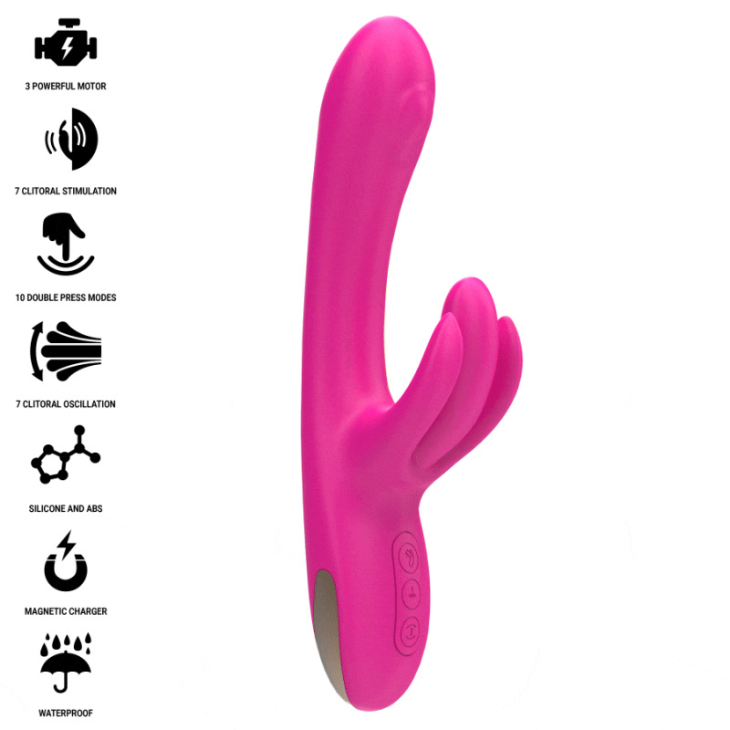 Intense - britney multifunction rabbit vibrator 23 cm pink 1